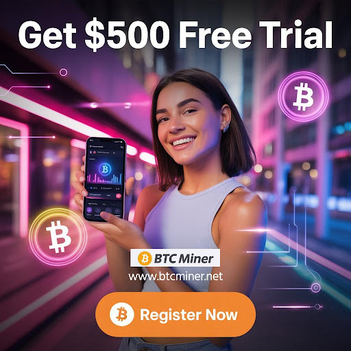 BTCMiner cloud mining is like your smart butler, managing and increasing your income around the clock, doubling your income.